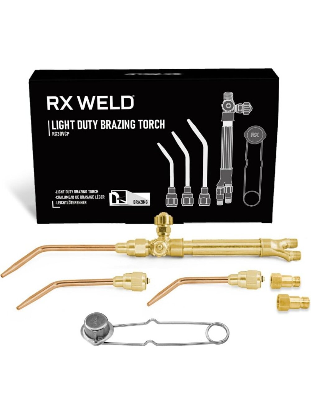 Light Duty Welding & Brazing Torch Kit with 3 Tips - Versatile Welding Tool Set